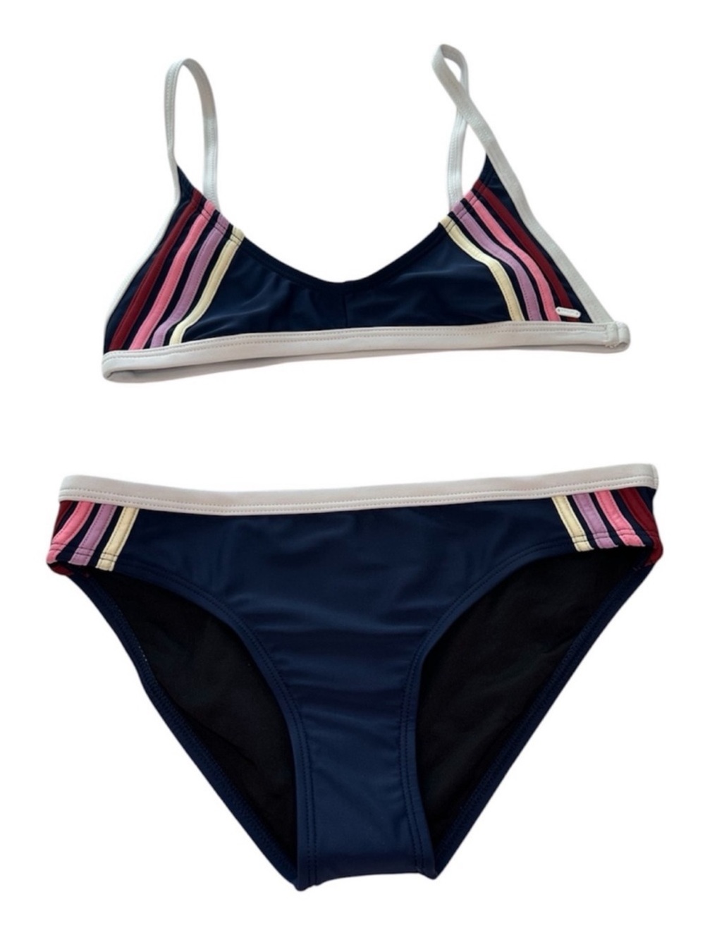 Rip Curl Bikini Swimsuit Two Piece Bralette Surf Revival Blue NWT Girls Size 12